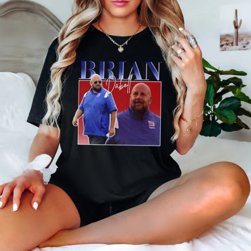 Brian Daboll New York Giants Coach Of The Year Signature Tshirt Unisex Tee